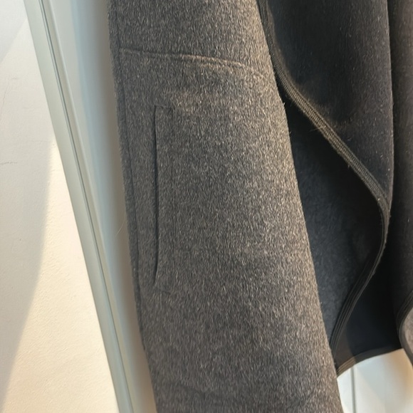 Melanie Lyne Wool Blend Open Cardigan Sweater black and grey Women size M - Picture 5 of 13